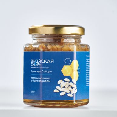 ЕНИСЕЙСКАЯ СИБИРЬ мёд с кедровым орехом 220г