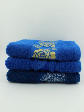 Полотенце махровое Россия синий, 50х90 см