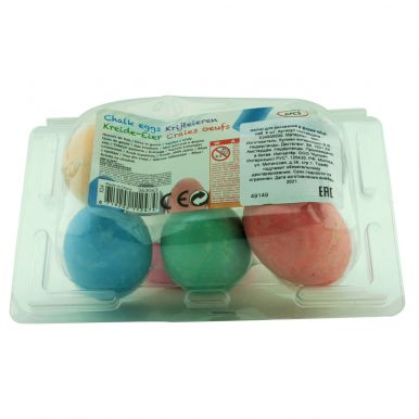 Набор мелков для рисования 6 шт, 6 цветов, в форме яиц, артикул: X34600020