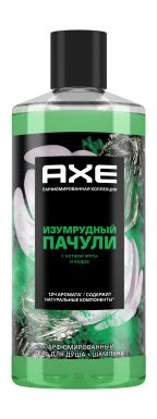 AXE гель д/душа и шампунь изумрудный пачули 400мл