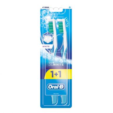 ORAL-B щетка зубная 3d white oтбеливание 1+1 ср.жесткости
