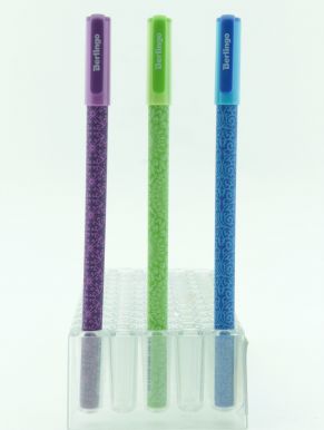 Ручка шариковая Berlingo Funline. Ornament, синяя, 0,7 мм, рисунок на корпусе, цвета в ассортименте