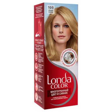 Londa Color стойкая крем-краска, тон для волос, тон 10/0 Яркий блонд