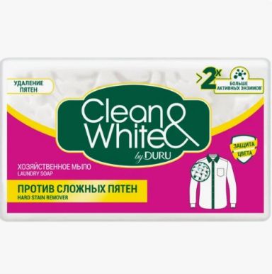 DURU мыло хозяйственное clean&white против пятен 120г/48