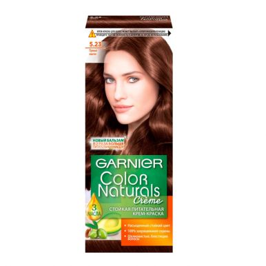 Garnier стойкая питательная крем-краска для волос Color Naturals, тон 5,23 Розовое дерево, 110 мл