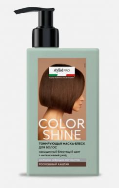 COLOR SHINE STYLIST PRO маска-блеск тонирующая роскошный каштан 200мл