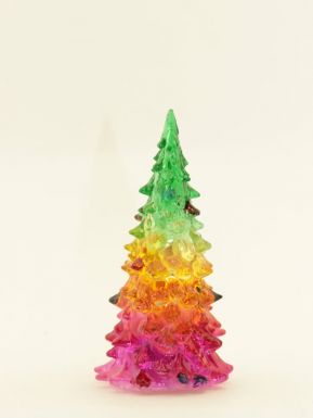 Ёлочка декоративная Led 12,5х6см, разноцветная, артикул: CHFE0439