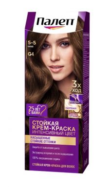 Palette Стойкая крем-краска для волос, G4 (5-5) Какао, защита от вымывания цвета, 110 мл
