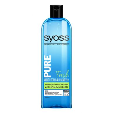 Syoss Шампунь Pure Fresh, для нормальных волос, ежедневный уход, 500 мл