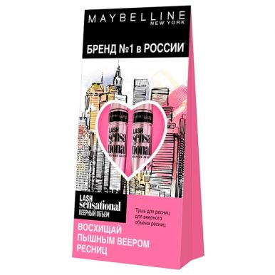 Набор подарочный Maybelline (тушь для ресниц Lash Sensational - 2 шт.)