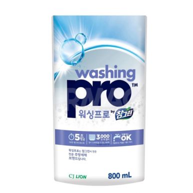 CJ LION Средство для мытья посуды Washing Pro, мягкая упаковка,  800 мл