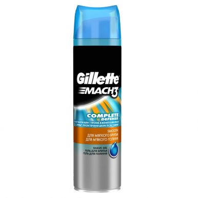 GILLETTE гель для бритья MACH3 Close and Smooth, 200 мл