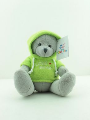 Игрушка мягкая Медвежонок в яркой кофточке. Размер: 15х13х20 см. (Цвет: зеленый., 044144/8)