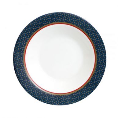 Luminarc тарелка суповая Alto Saphir, диаметр 21,8 см, цвет: Белый, темно-синий, красный