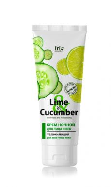 IRIS крем д/лица и век ночной увлажняющий д/всех типов кожи lime & cucumber 75мл