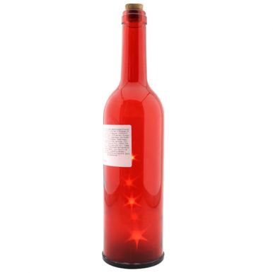 XX8320310 Светильник в форме бутылки 8х8х29 см, цв.красный