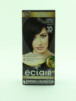 ЕCLAIR 3D крем-краска д/волос стойкая т.4.75 черный шоколад