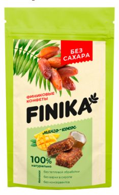 FINIKA конфеты финиковые кокос манго 150г