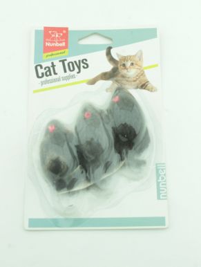 Набор игрушек Мышки для животных 3 шт, 11х17см, артикул: SASP8211