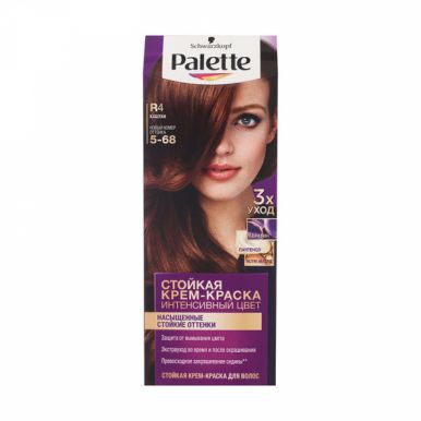 Palette Стойкая крем-краска для волос, R4 (5-68) Каштан, защита от вымывания цвета, 110 мл