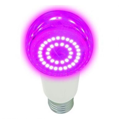 Uniel Лампа светодиодная для растений, LED-A60-14W/SPSB/E27/CL PLP30WH Форма A, прозрачная