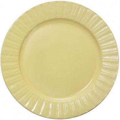 Тарелка плоская желтая 10,5, 26 см, артикул: ПКС00041
