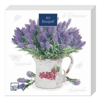Салфетки Bouquet Art 3-х слойные, 33x33см, лаванда, 20 шт