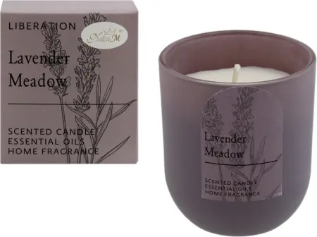 NATA M свеча аромат. в стакане природное вдохновение лавандовое поле 130г