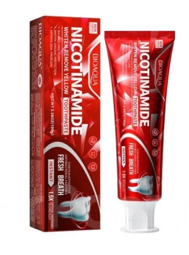 BIOAQUA паста зубная nicotinamide отбеливающая 100г