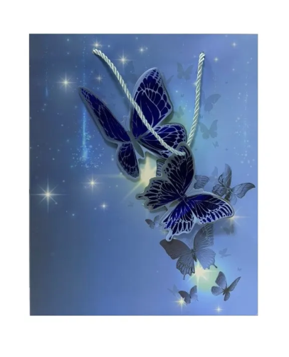 Пакет подарочный 26*32*10см Бабочки коллаж ED0333