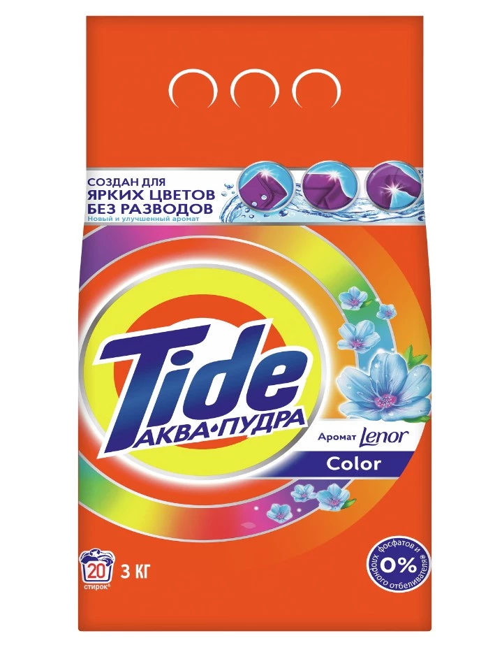 TIDE порошок стир automat color ленор 3000г