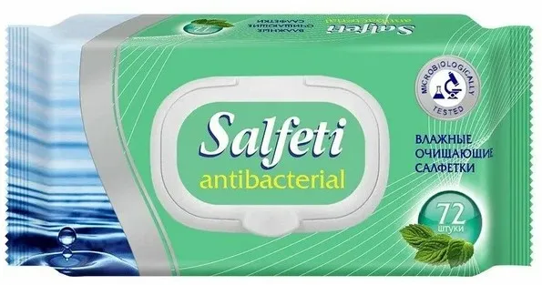 SALFETI салфетки влажные антибактериальные 72шт 48397