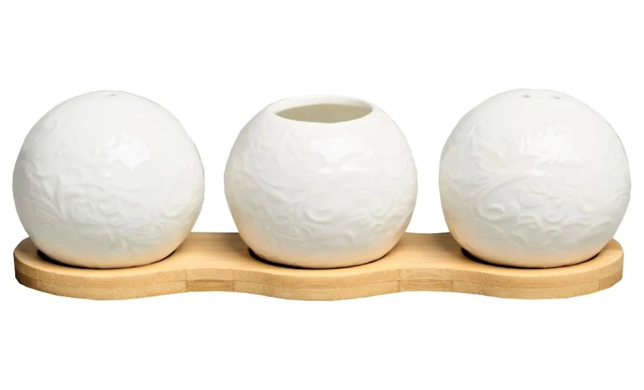 LEFARD Muse набор д/специй на деревянной подставке 3пр.20*6*6см 587-215