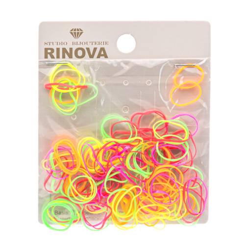 RINOVA резинка д/волос цветная силикон 100шт 500817_