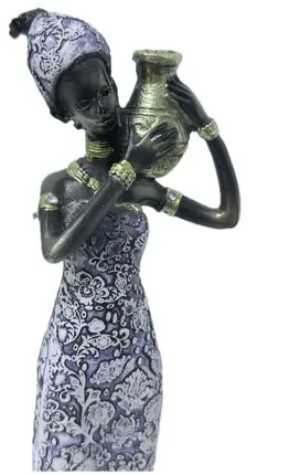 Фигура декоративная африканка 33*11*8см 2024-3412