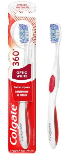 COLGATE щетка зубная 360 оptic white ср.жесткости FCN21705