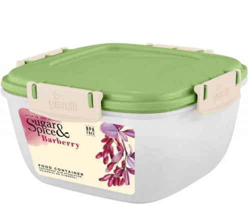 SUGAR&SPICE Barberry контейнер д/продуктов квадратный фисташка 0,7л