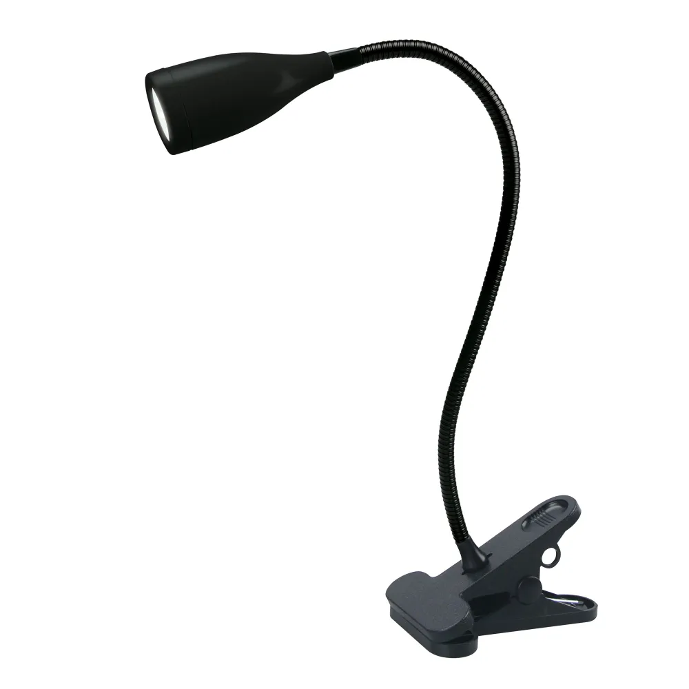 UNIEL светильник настольный 4W механ.выключатель прищепка черный ULM-D501/4000K