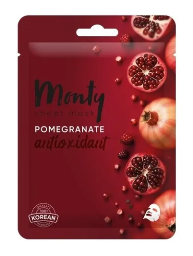 MONTY маска д/лица тканевая антиоксидантная гранат 25мл