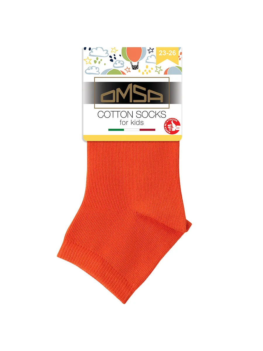OMSA носки детские гладь укороченный 21C02 orange р.23-26