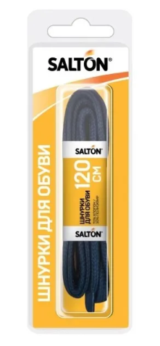 SALTON шнурки д/обуви цв.черный плоские с пропиткой 120см