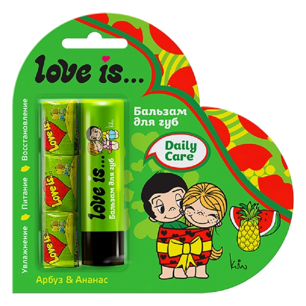 GALANT COSMETIC бальзам д/губ love is…арбуз-ананас/жевательная резинка 4,2г