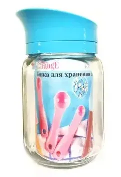 LARANGE банка д/хранения стекло цв.бирюза 900мл 00979-00001