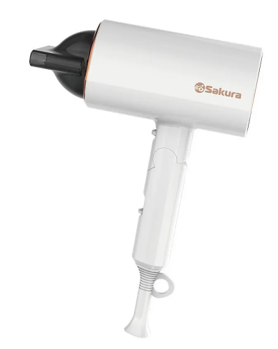 SAKURA фен д/волос 2000Вт 3 режима молочный глянец SA-4043W