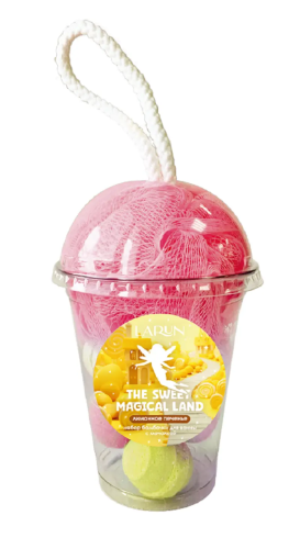 LARUN набор подарочный волшебная страна: шар д/ванны, мочалка-шар