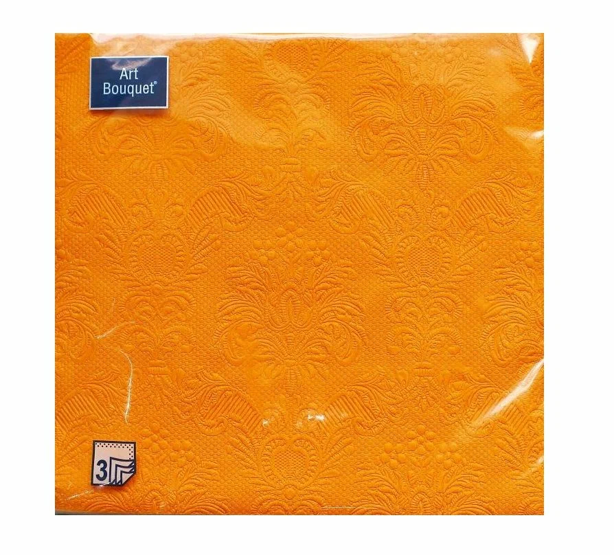 BOUQUET Art салфетки столовые барокко оранжевый 3сл. 33*33см 16шт