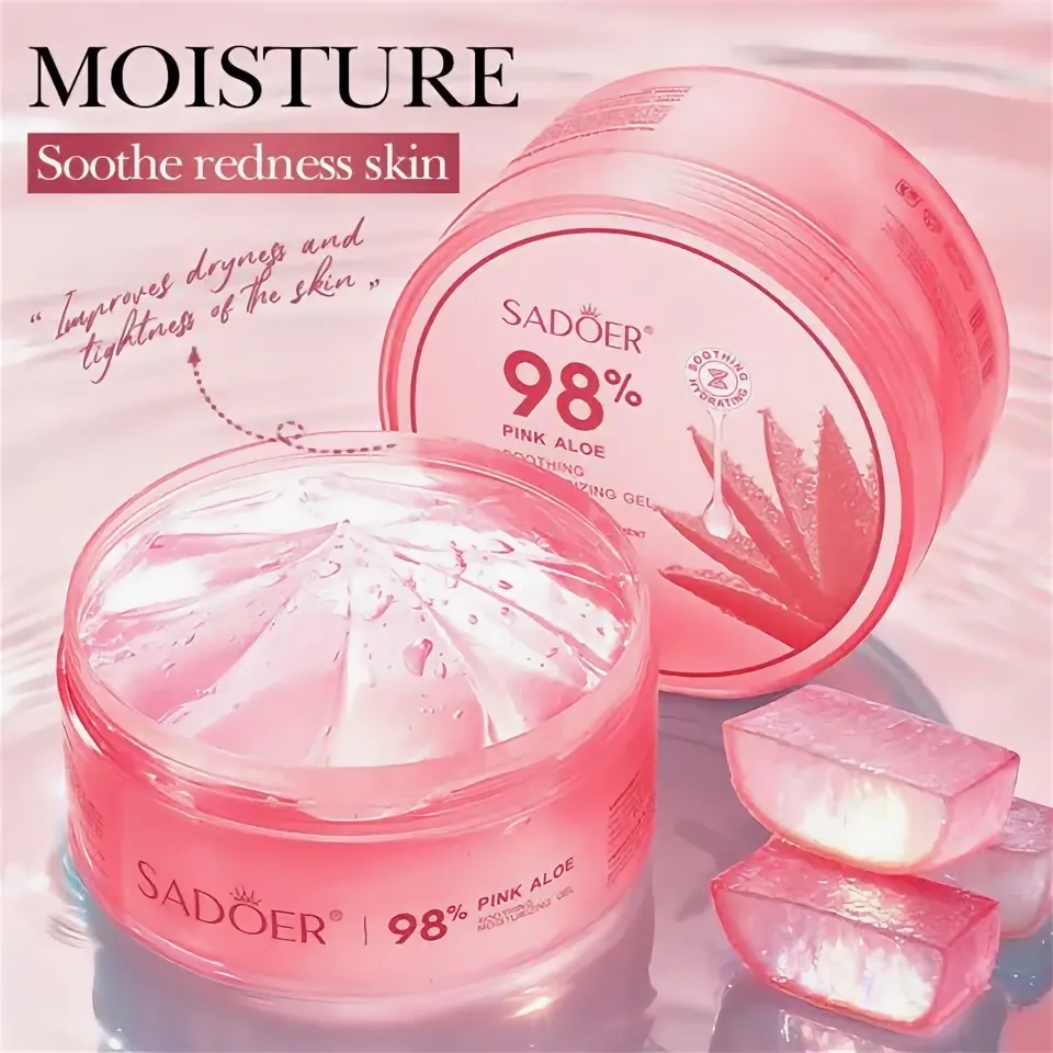 SADOER гель д/лица и тела успокаивающий с алоэ 98% pink aloe 300г