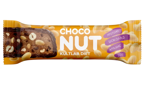 КУЛЬТЛАБ батончик протеиновый 20% арахис и шоколад без сахара 50г/20