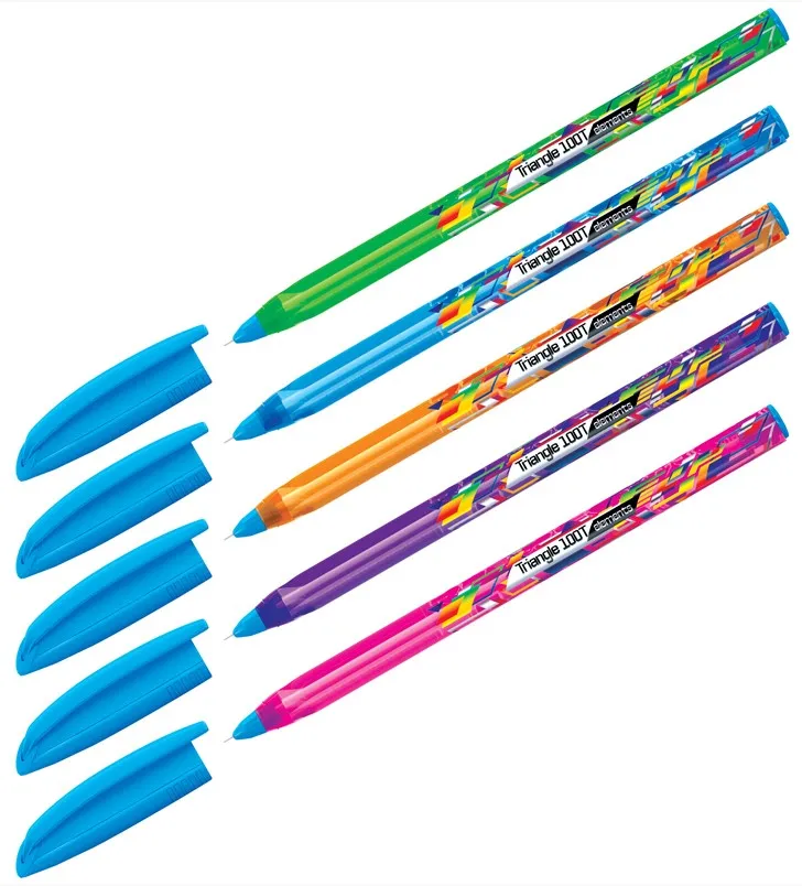 BERLINGO ручка шариковая triangle 100t elements цв.синий 0,7мм