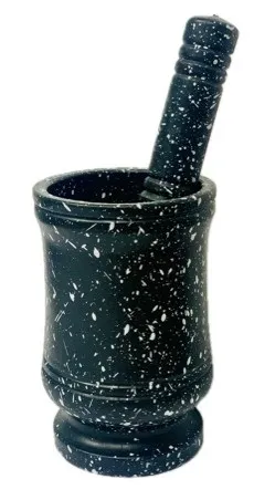 Ступка с пестиком 13см цв.серый мрамор L 230305